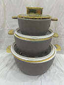 Set De 3 Panelas Con Revestimiento Antiadherente – Prácticas Y Durables