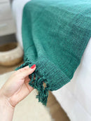 Manta Anna Verde Escuro 1,40X2,30