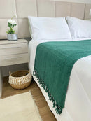 Manta Anna Verde Escuro 1,40X2,30