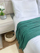 Manta Anna Verde Escuro 1,40X2,30