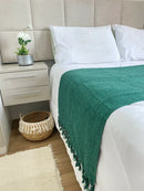 Manta Anna Verde Escuro 1,40X2,30