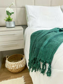 Manta Anna Verde Escuro 1,40X2,30